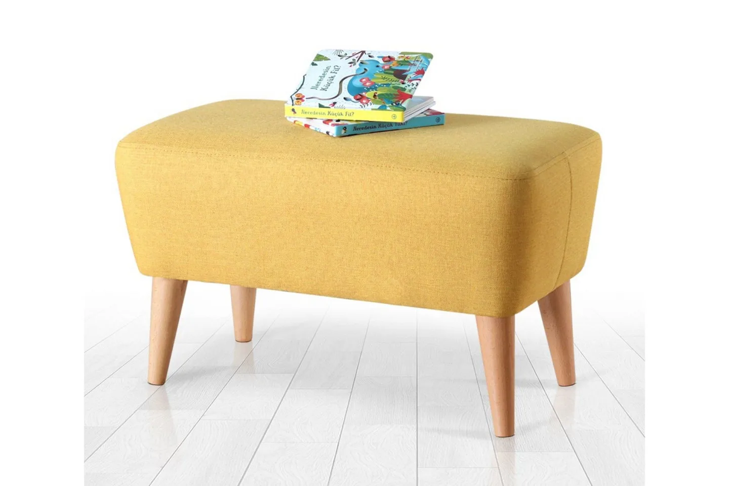 Anaro Sittpuff 61 cm Rektangulär - Gul
