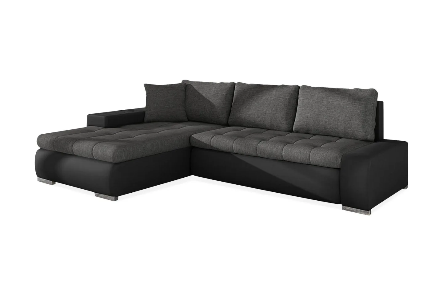 Cerys Divanbäddsoffa 265x185x85 cm Universal - Svart
