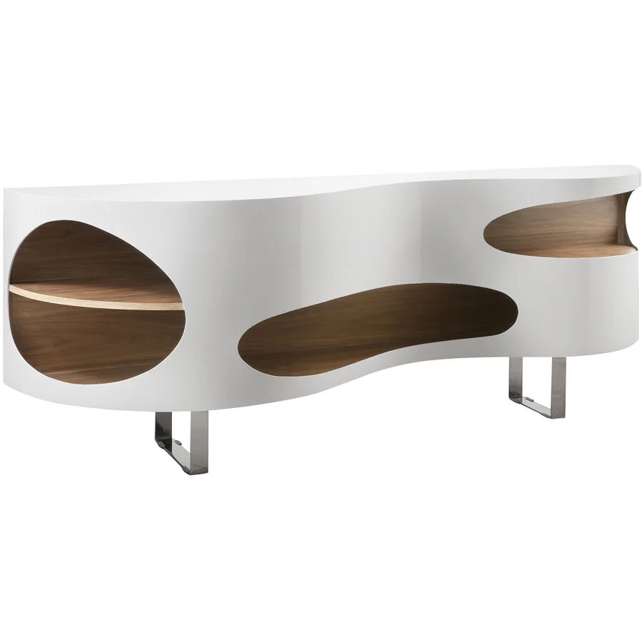 Sideboard Brick Weiss, Natur MDF B 200 H 60 cm