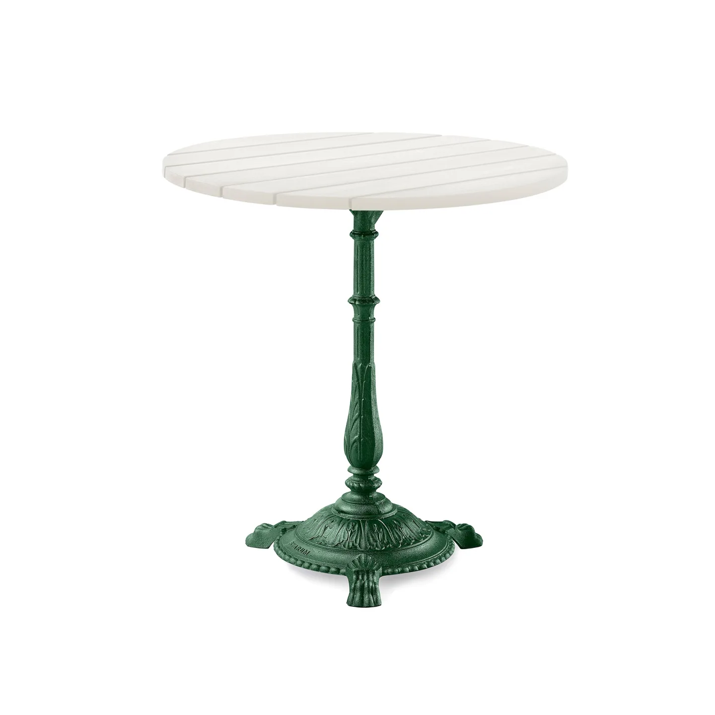 Byarums Bruk - Bord Classic Café Ø70 cm 3-tass – Vitlackerad Furu/Grönlackerad Aluminium - Matbord utomhus - Grön - Metall/Trä