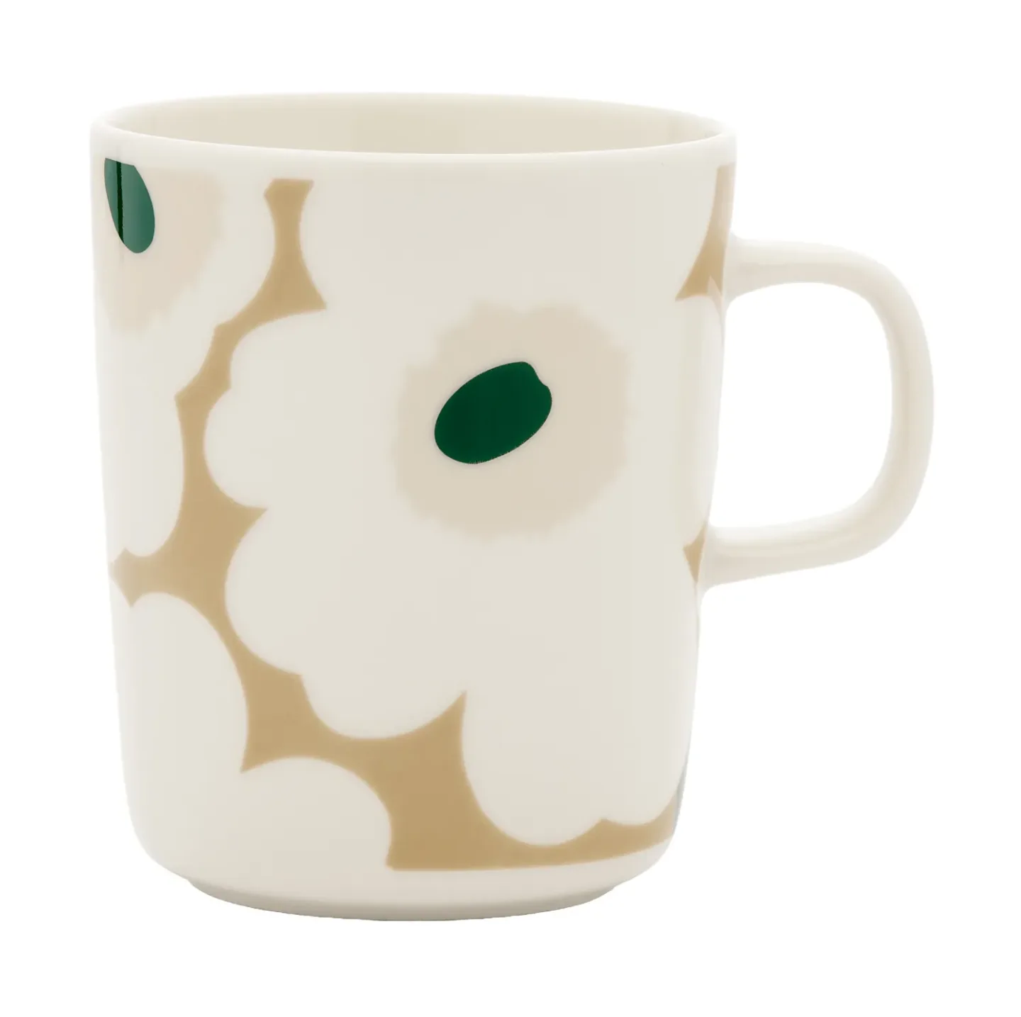 Marimekko Unikko Tasse 25 cl White-beige-light sand-dark green