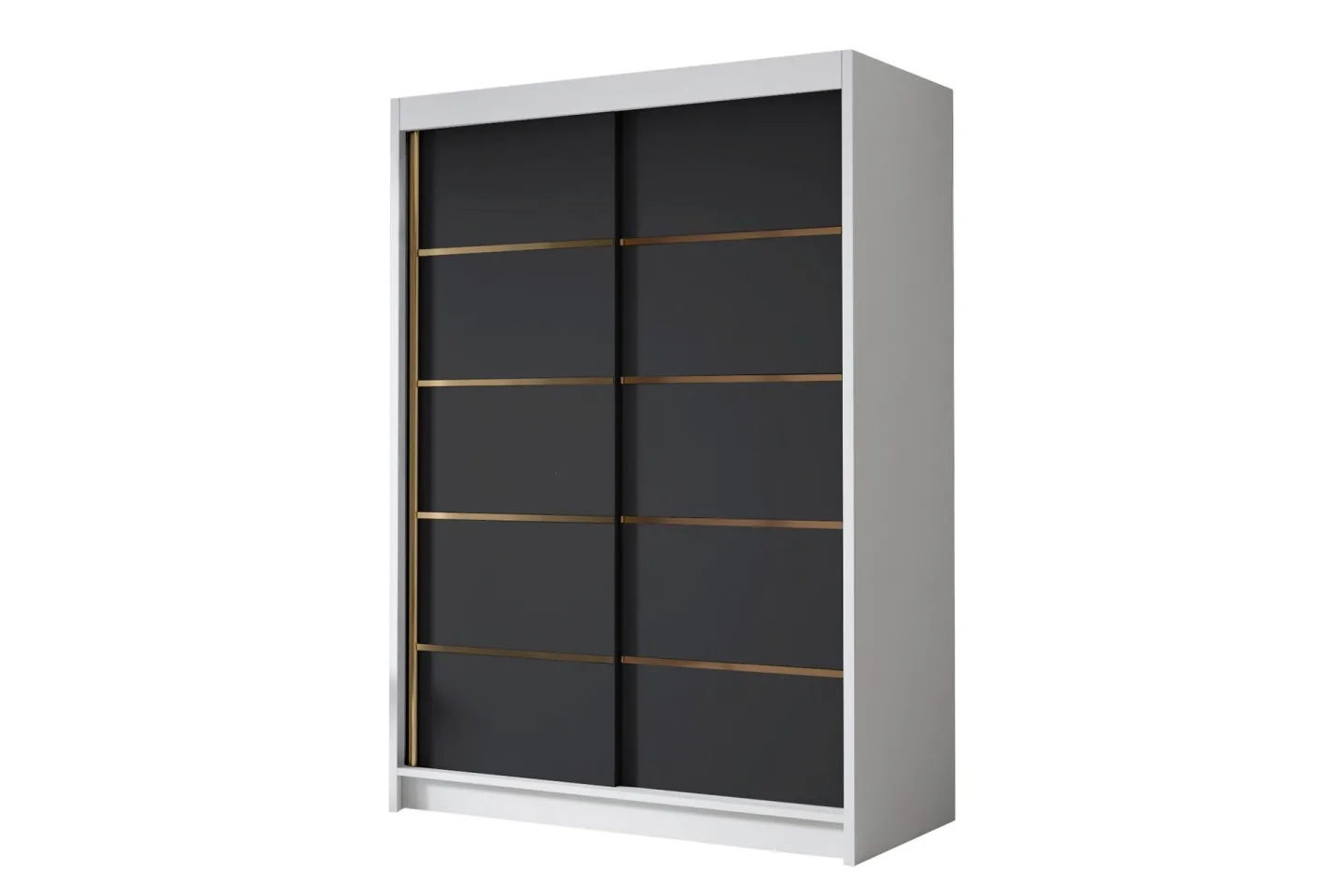 Lungos Garderob 120x200 cm - Svart/Vit