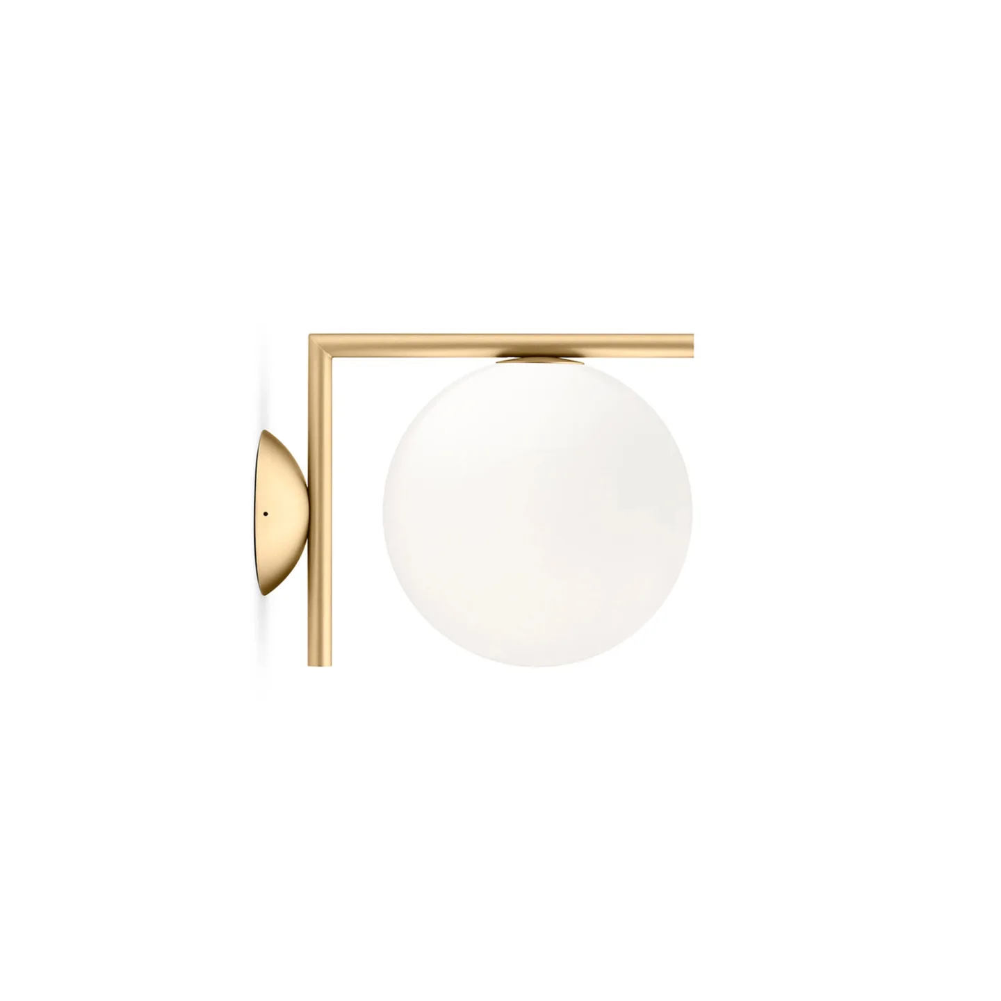 Flos - IC Lights Ceiling/Wall 1 Outdoor/Indoor, Brass - Vägglampor utomhus - Michael Anastassiades - Guld - Glas/Metall