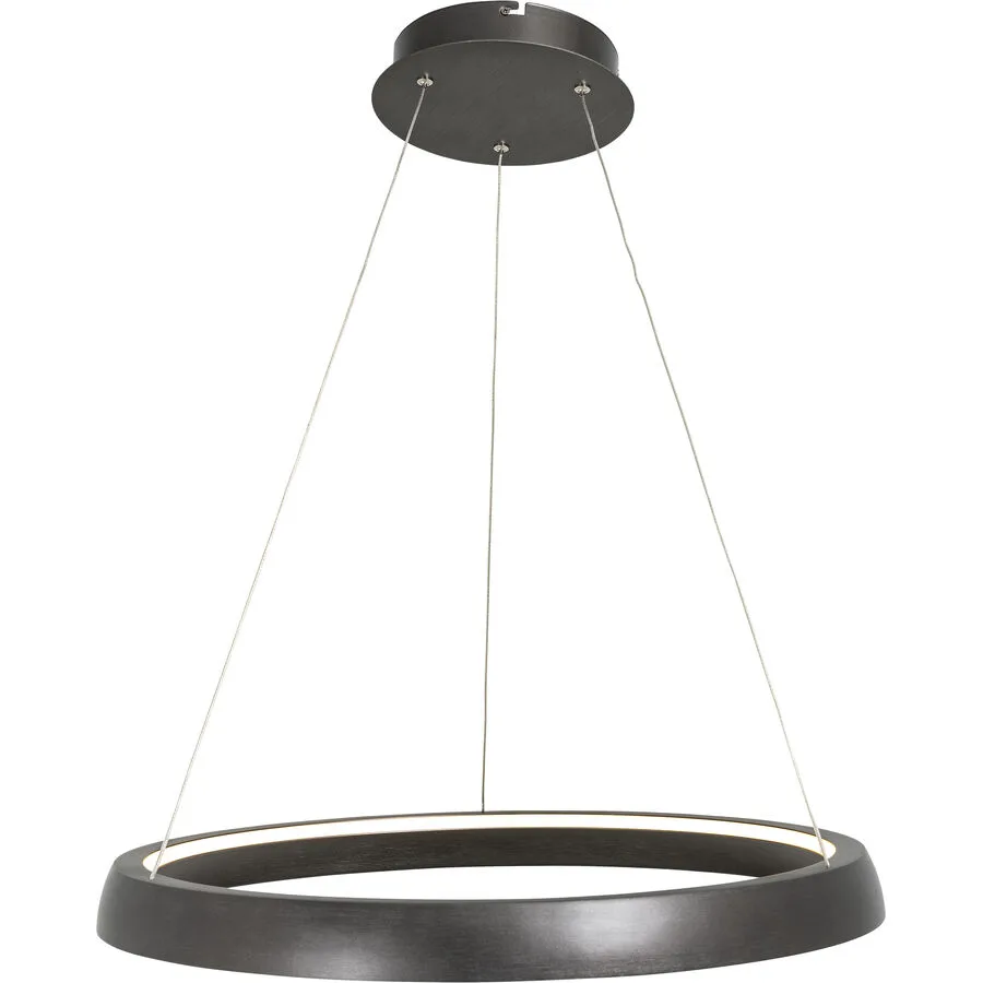 Pendellampe Mira Grau Aluminium/Metall 60 cm 150 cm - Farbe: anthrazit - LED - Lichtfarbe: Extra warmweiss - Material: Metall/Aluminium - Pendellampe-