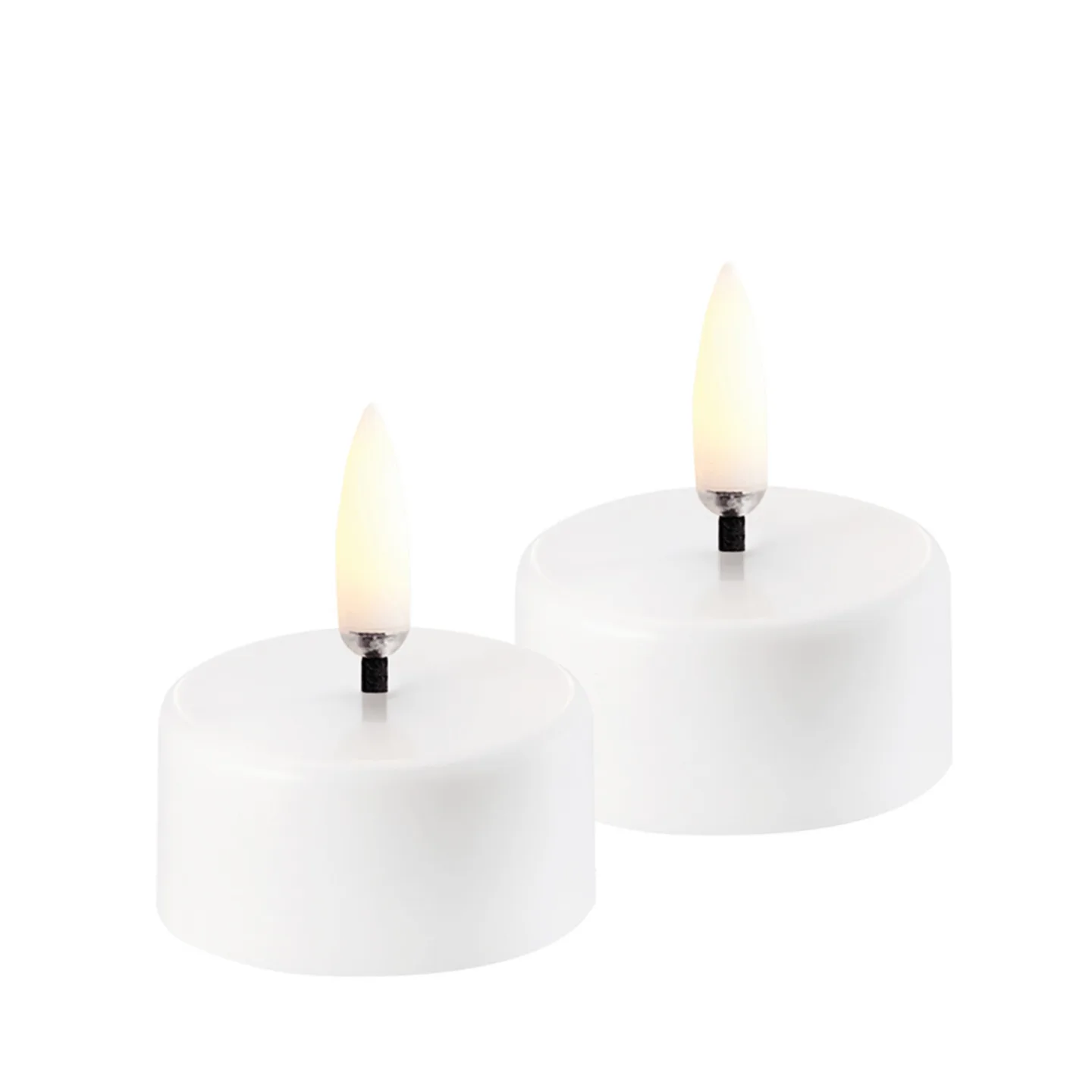 Aufladbar Teelicht LED 2-pack 3,9x2,3 cm Weiß Plain - Uyuni Lighting - Wohnzimmer - Kunststoff