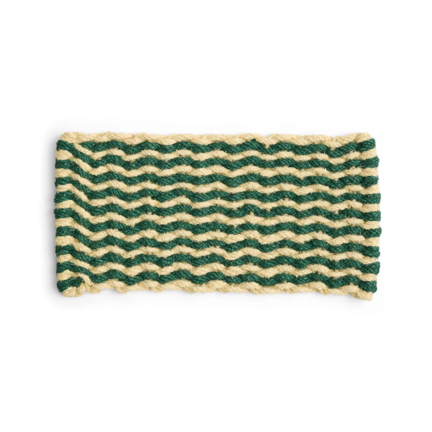 HAY Coco Stripe Wave Fußabstreifer Dark green-white