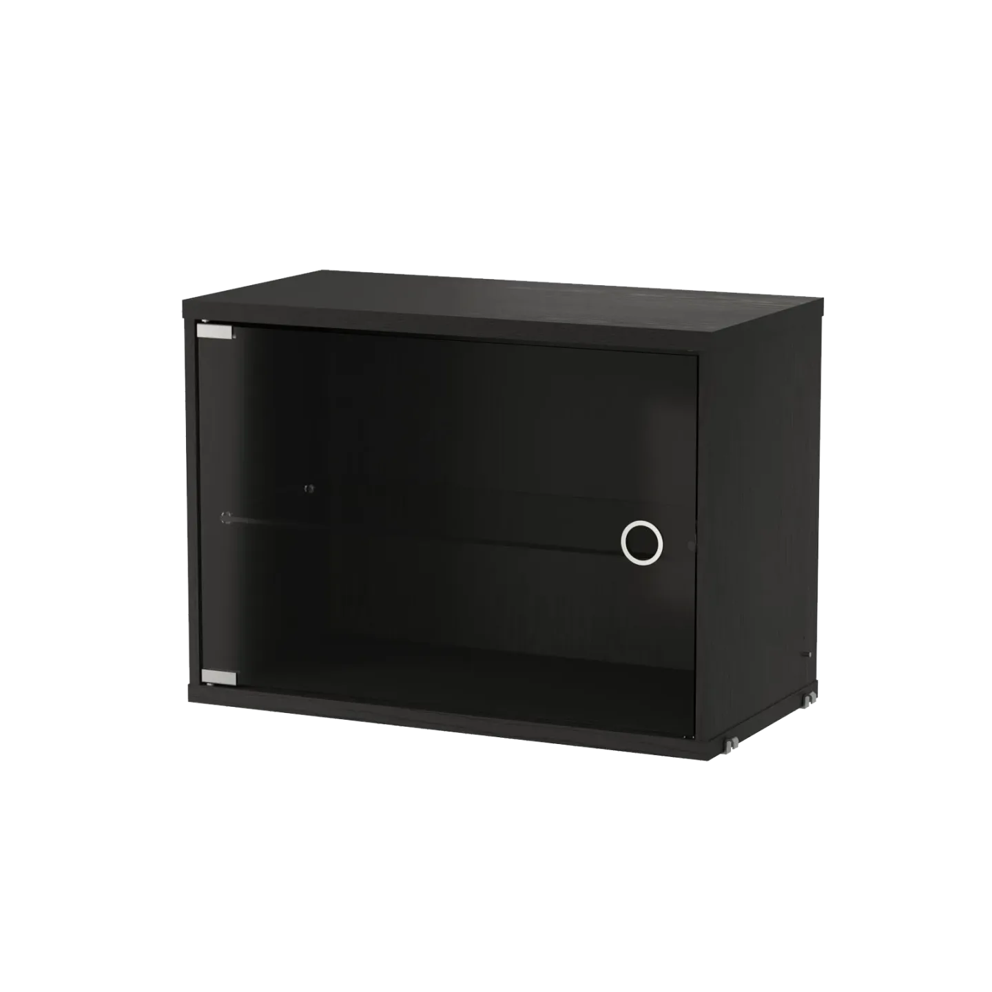 String String Vitrinenschrank Schwarz gebeizte Esche, 58x30 cm
