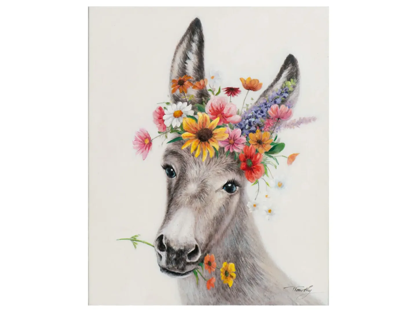 image LAND Bild Esel mit Blumen 1 | Schubiger Möbel