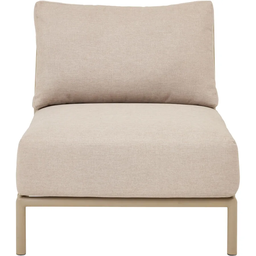 Loungeelement Tirana Beige Stahl 70 cm 72 cm
