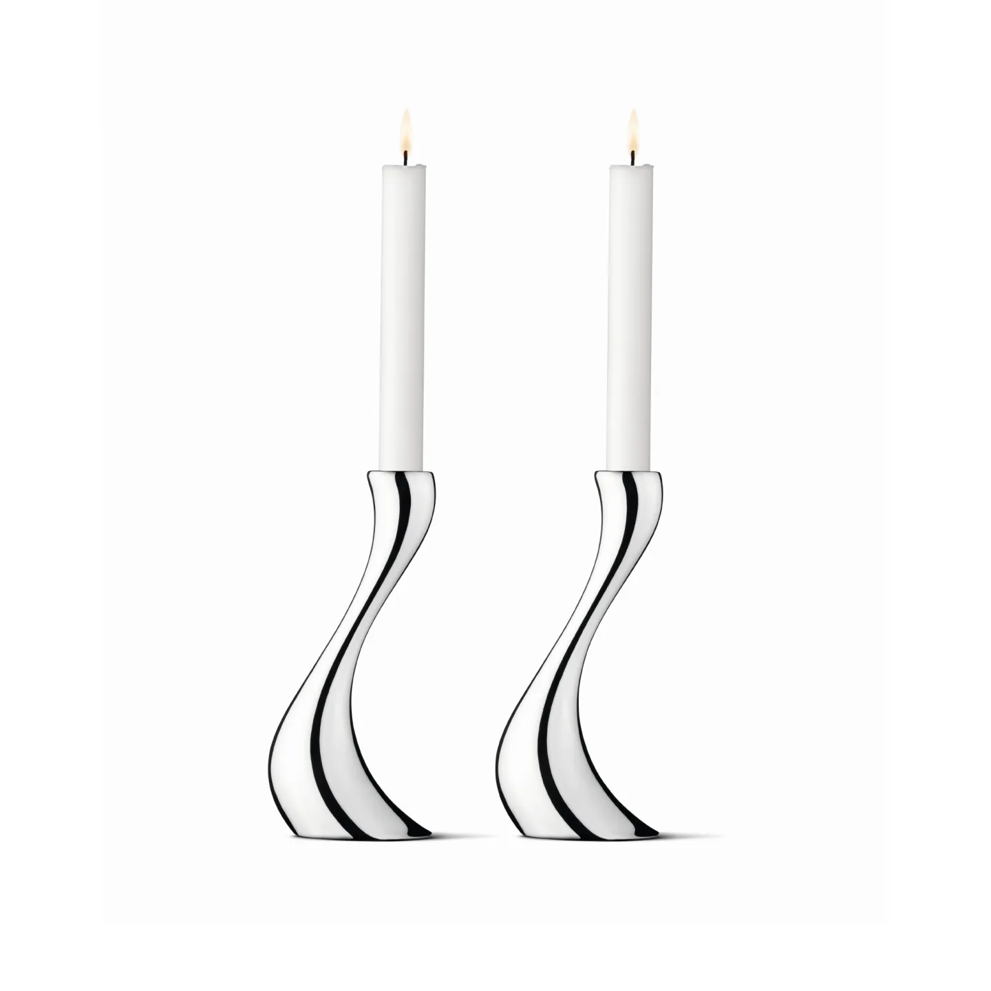 Georg Jensen - Cobra Ljusstake - Set om 2, Mellan - Ljusstakar - Constantin Wortmann - Silver