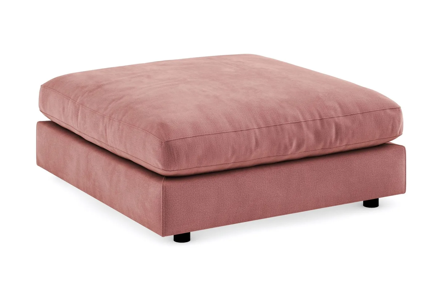 Arken Fotpall Sammet - Rosa