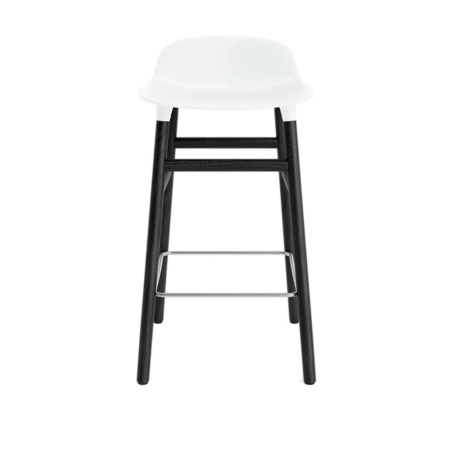 Normann Copenhagen - Form Barstool 65 cm Black Oak White - Barstolar - Simon Legald - Vit - Trä/Plast