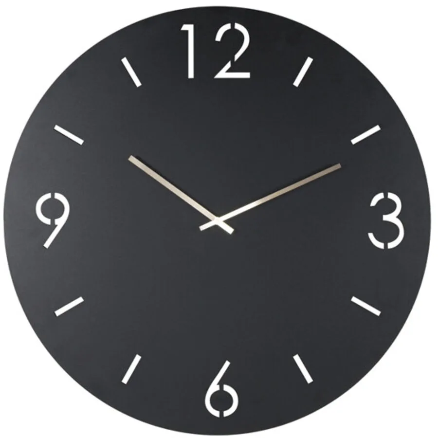 Spinder Design Uhr Hesta Schwarz Stahl 60 cm