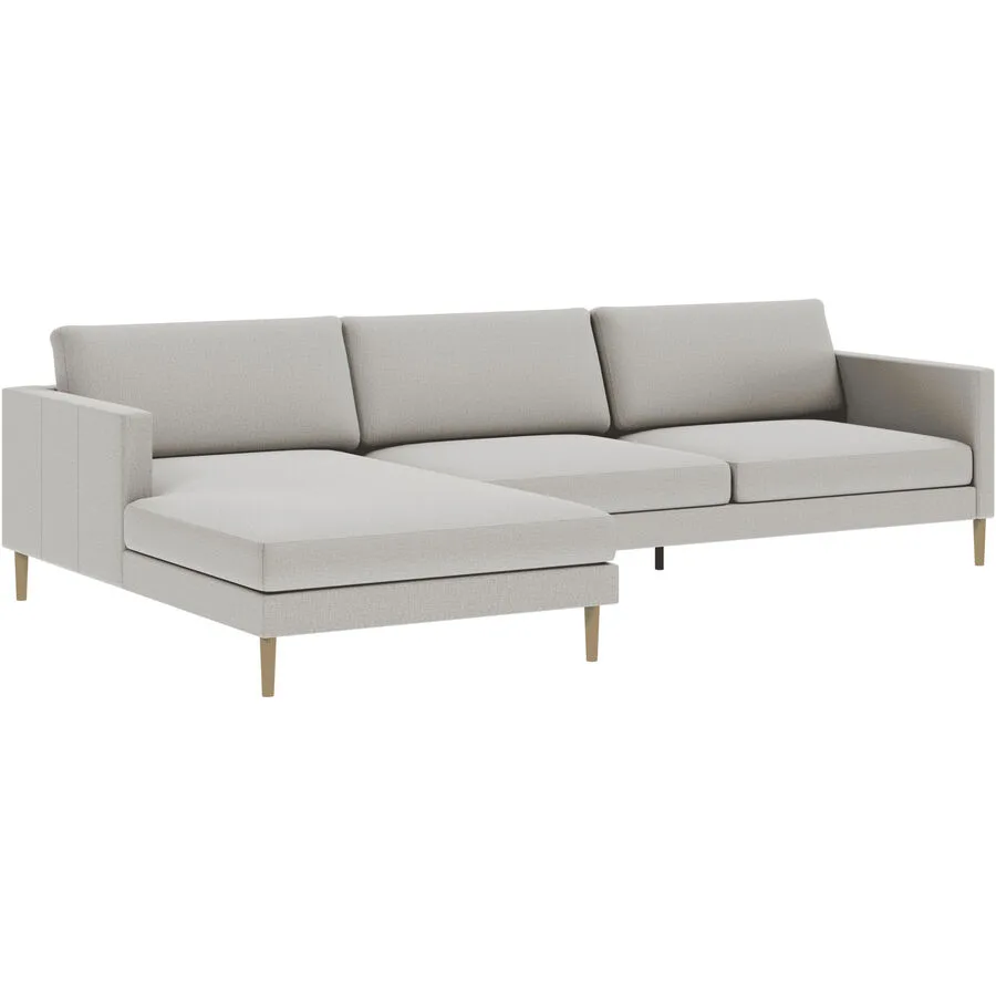 Ecksofa Domino Beige Stoff 286 cm 181 cm - Möbel Konfigurator: Traummöbel individuell zusammenstellen