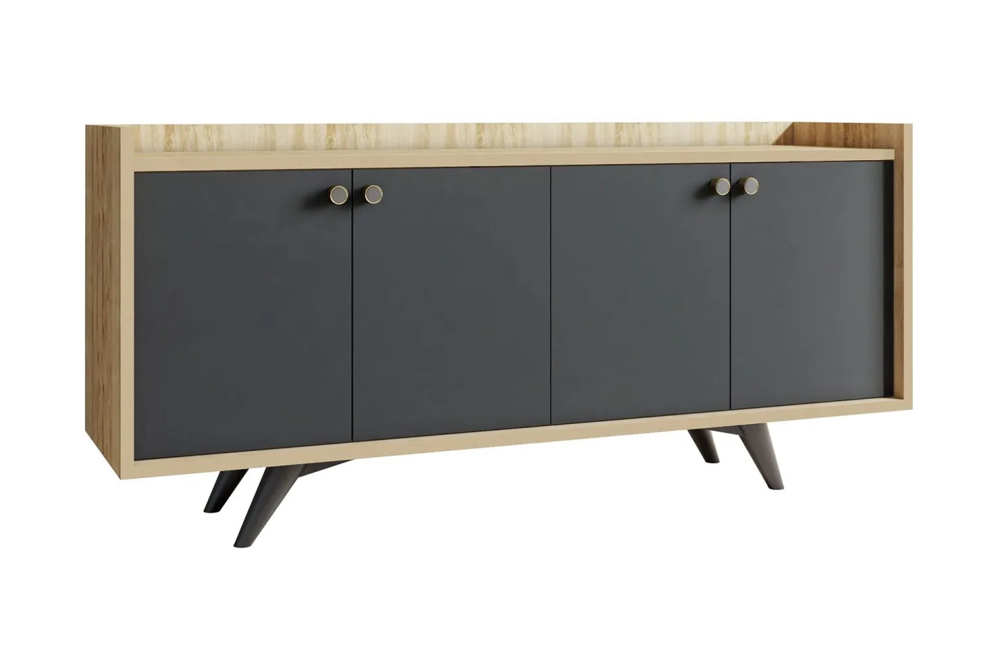 Qeleddun Avlastningsbord 150 cm - Antracit/Natur