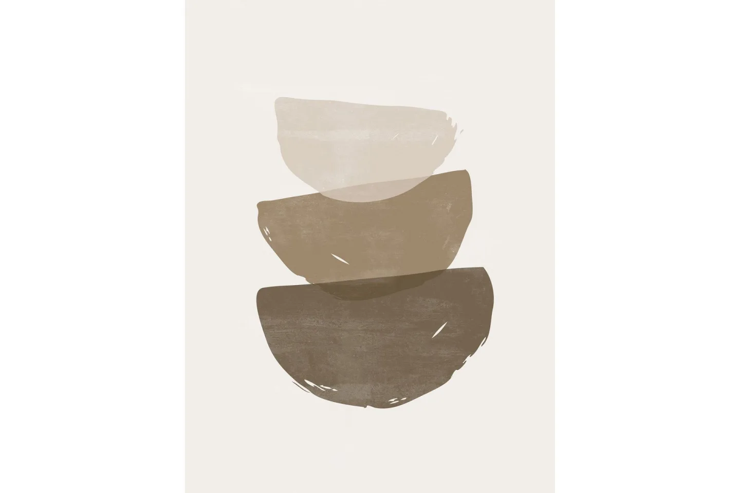 Poster Brush strokes 30x40 cm - Beige