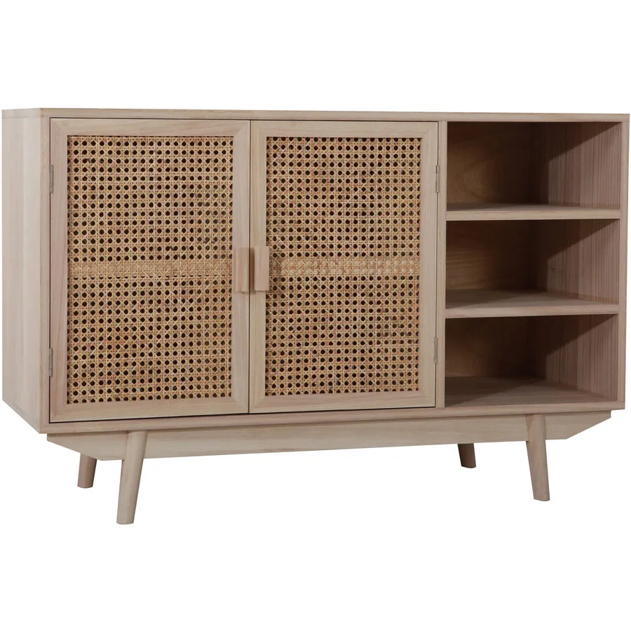 Sideboard Luigi Natur MDF, Rattan B 100 H 65 cm