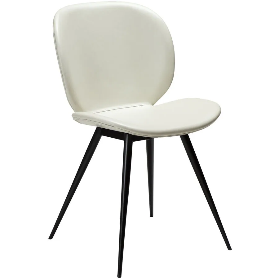 DAN-FORM Stuhl 2er-Set Cloud beige/schwarz Kunstleder