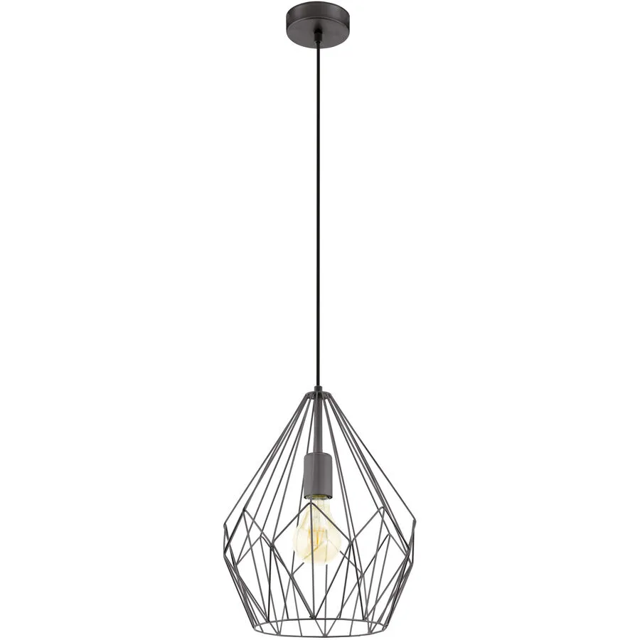 Eglo Pendellampe Carlton Schwarz Stahl 31 cm 110 cm