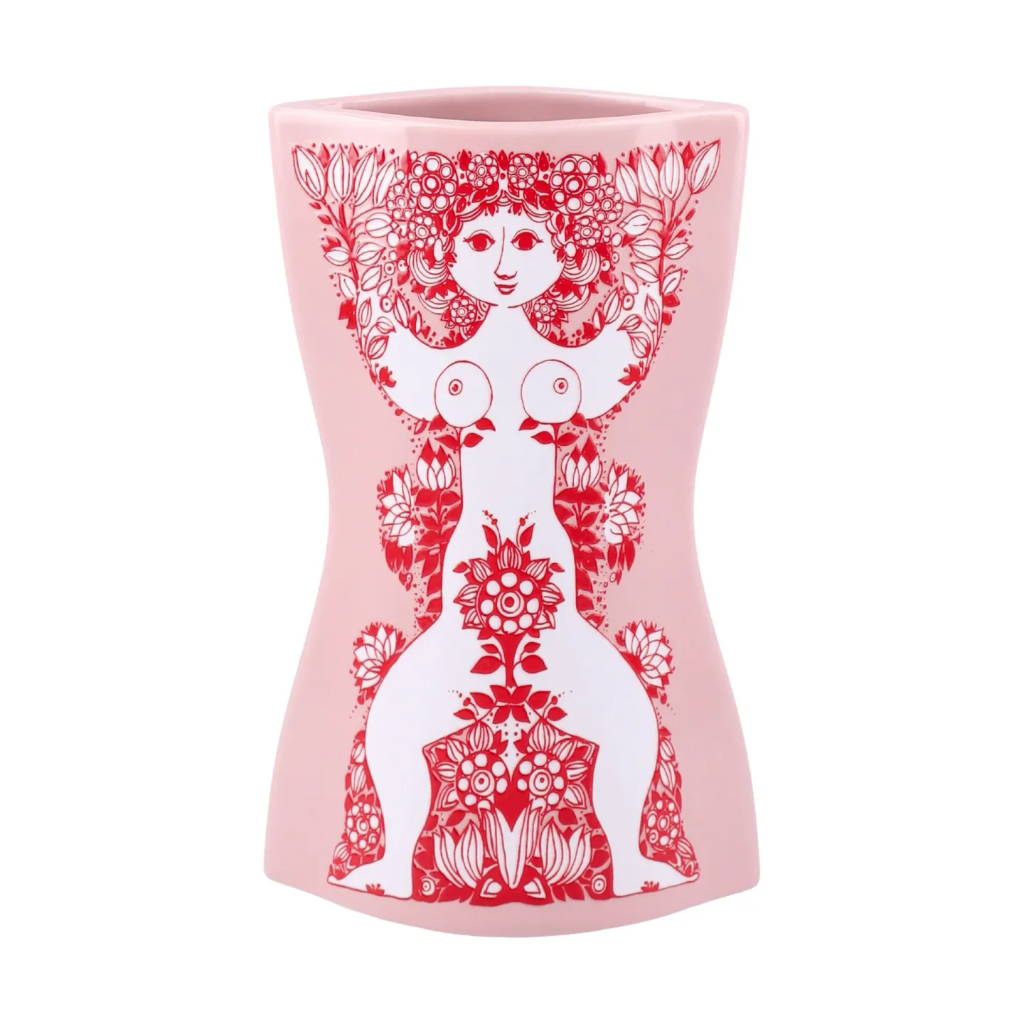 Bjørn Wiinblad Nina vas Pink-röd, 16,5 cm