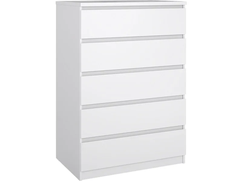 Kommode NAIA 5 Schubladen 50x77x111.3cm weiss lackiert