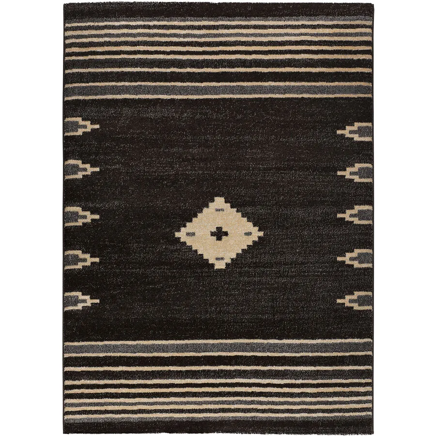 Teppich New York Anthrazit Anderes Muster/Streifen/Symmetrie Polypropylen 80 x 150 cm