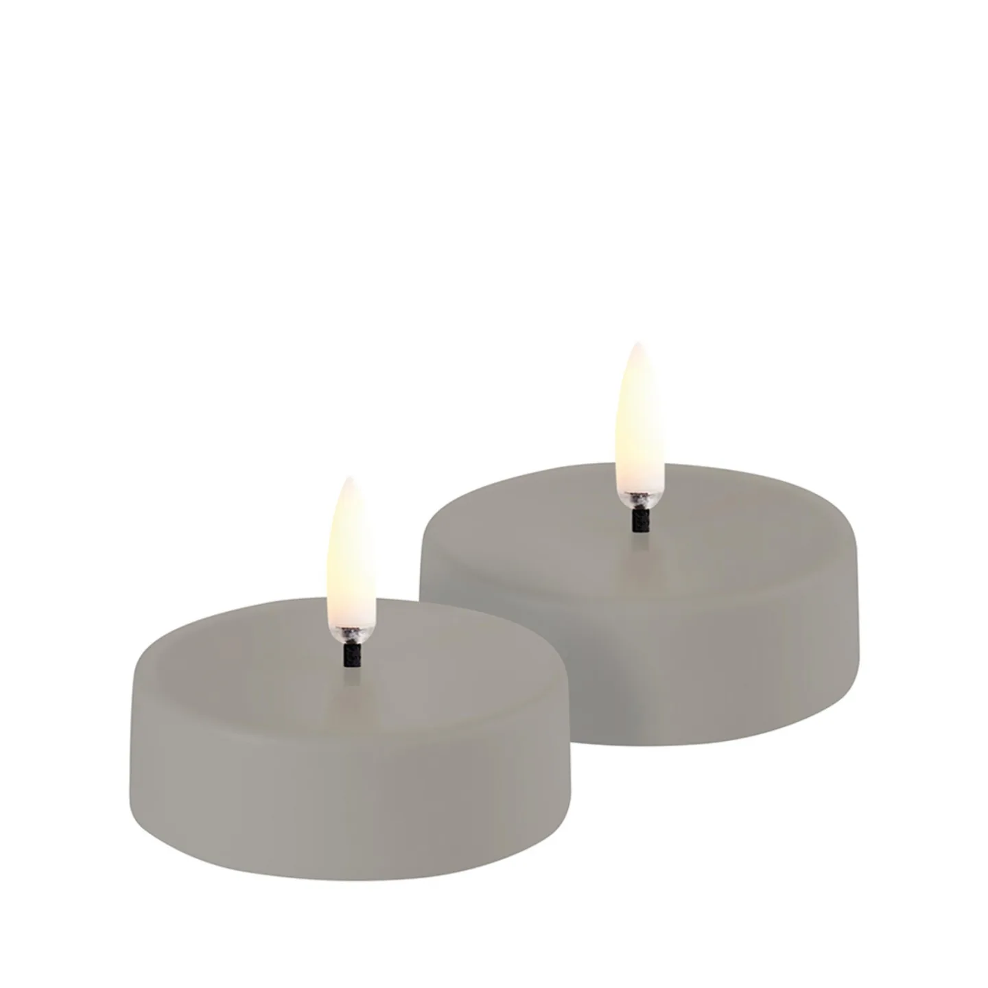 Uppladdningsbart LED-blockljus, 2-pack, 6 cm, beige – Uyuni Lighting - Vardagsrum - Plast