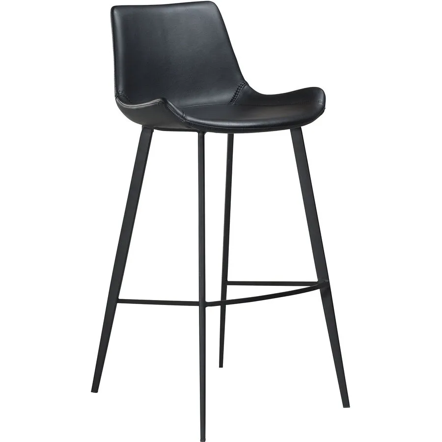 DAN-FORM Barhocker 2er-Set Hype black Kunstleder, Metsll H 103 cm
