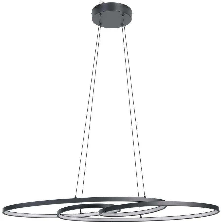 Eglo Pendellampe Gianella Schwarz Aluminium/Stahl 36 cm 120 cm - LED - Lichtfarbe: Warmweiss - LED Energiesparlampen
