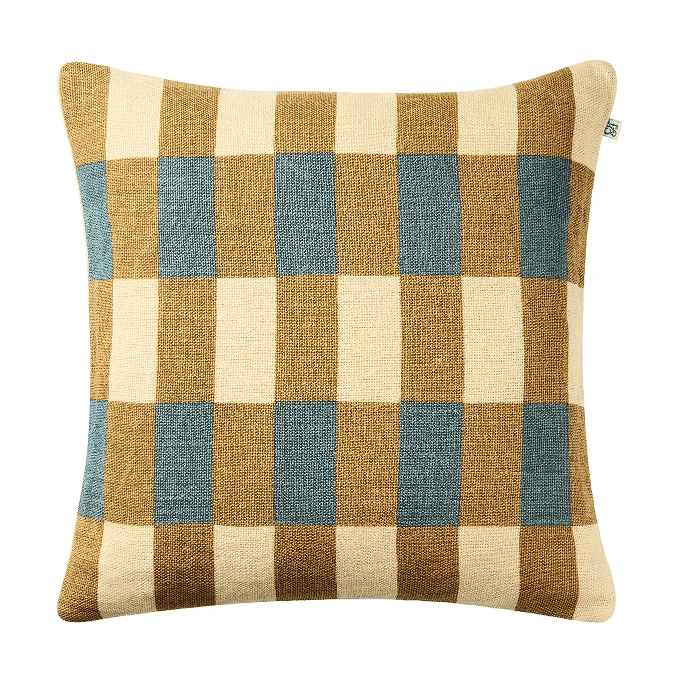 Chhatwal & Jonsson Marari Kissenbezug Khaki-Heaven Blue, 50x50 cm