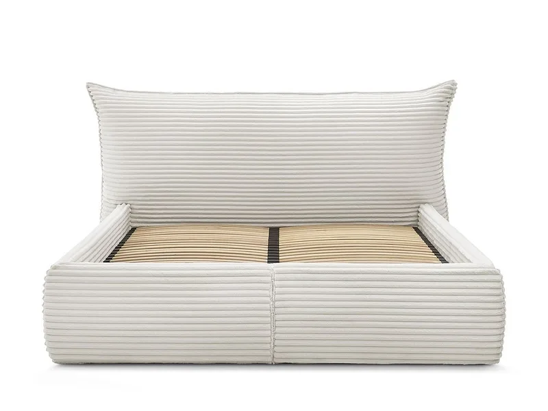 Kastenbett BOBOCHIC JADE 180x200cm cord-stoff beige