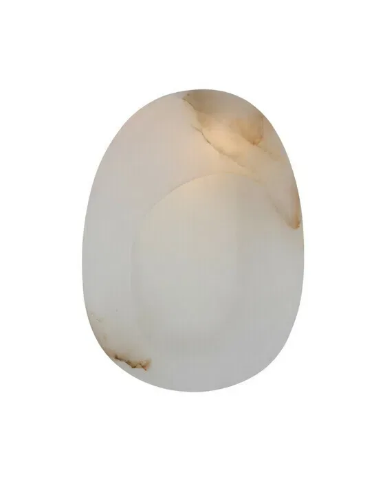 Esculpa 14" Rounded Wall Light Alabaster