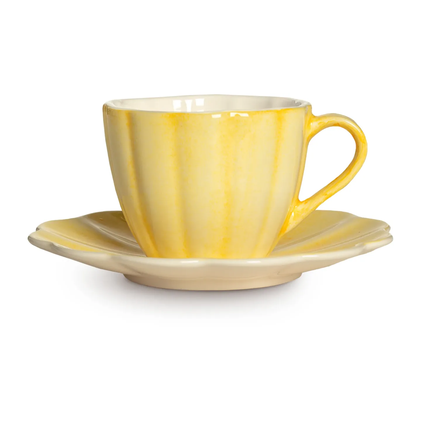 Mateus Oyster Tasse mit Untertasse 25 cl Gelb