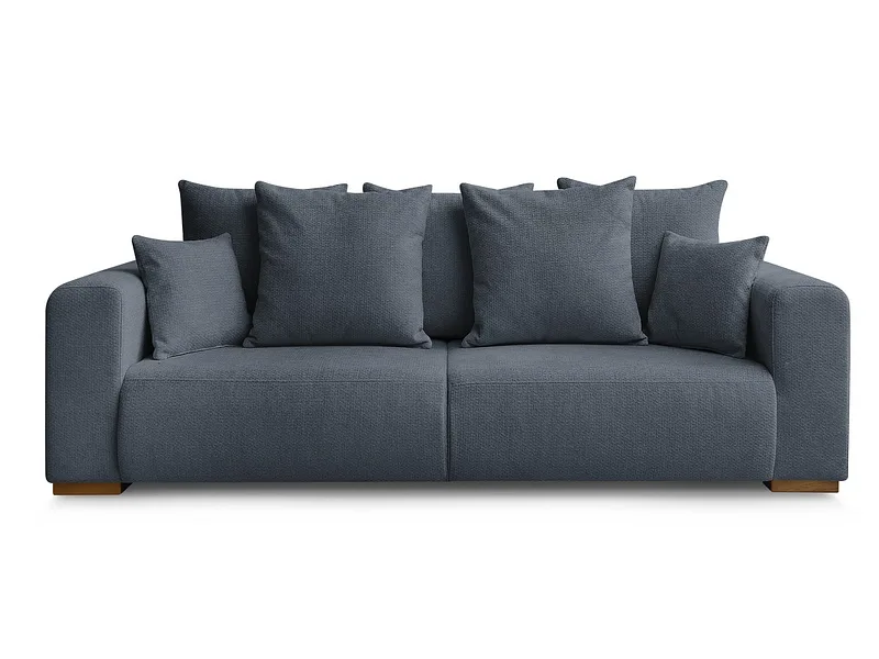 3er Sofa BOBOCHIC SIDONIE Stoff chiniert dunkelblau