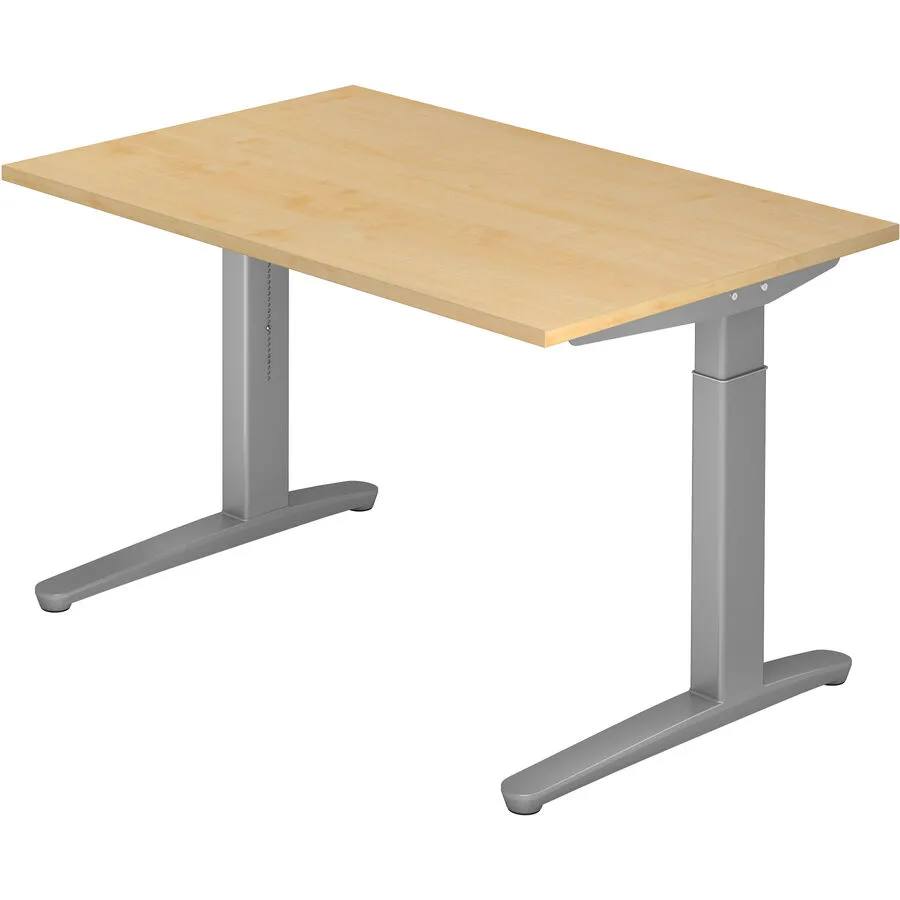 Schreibtisch Office Ahorn Holzwerkstoff Höhenverstellbar B 120 T 80 cm
