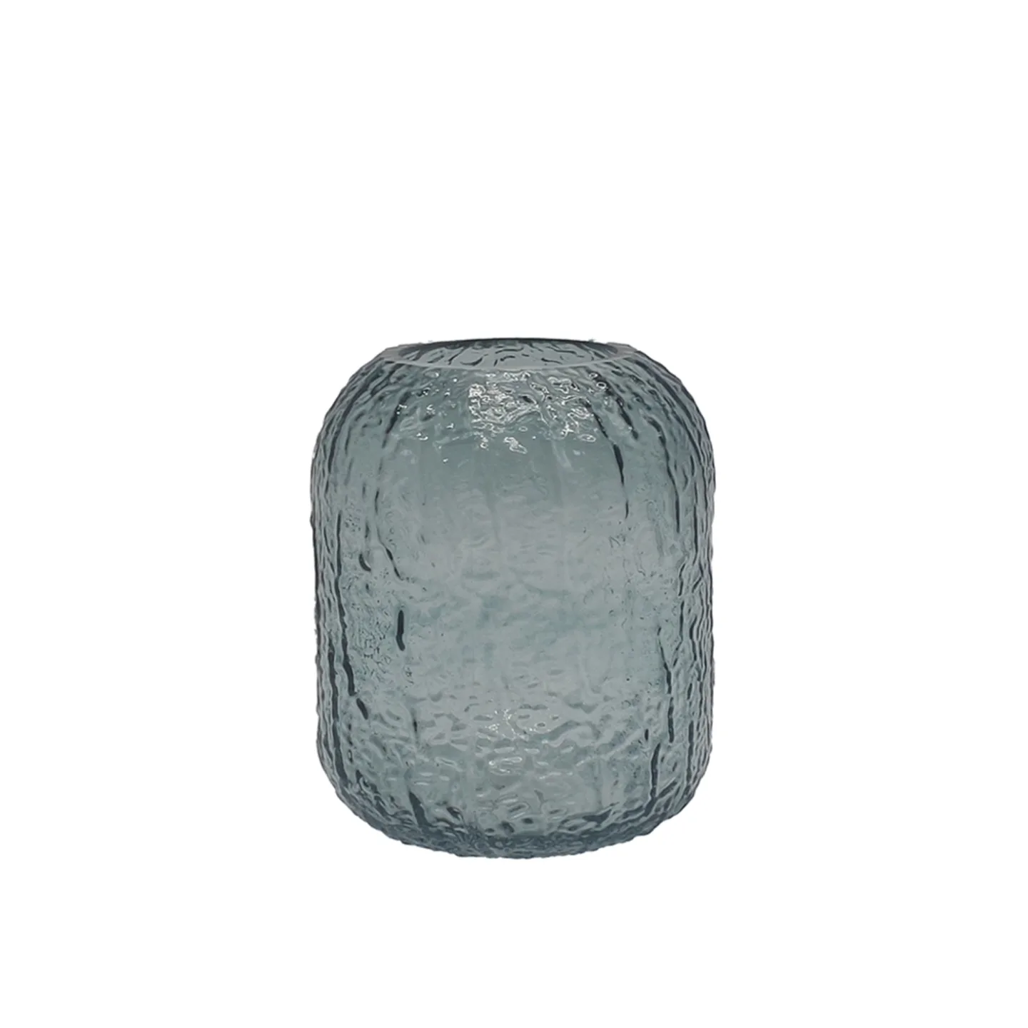 Decofinder Vase Burnaby, Glas, Hellblau H: 17 cm | Schubiger Möbel