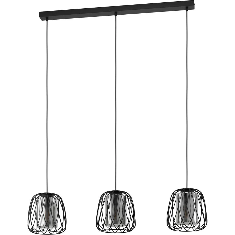Eglo Pendellampe Floresta Schwarz Stahl 19 cm 110 cm