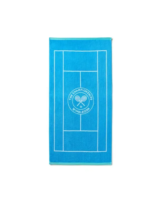 Wimbledon Tennis Court Towel Blue