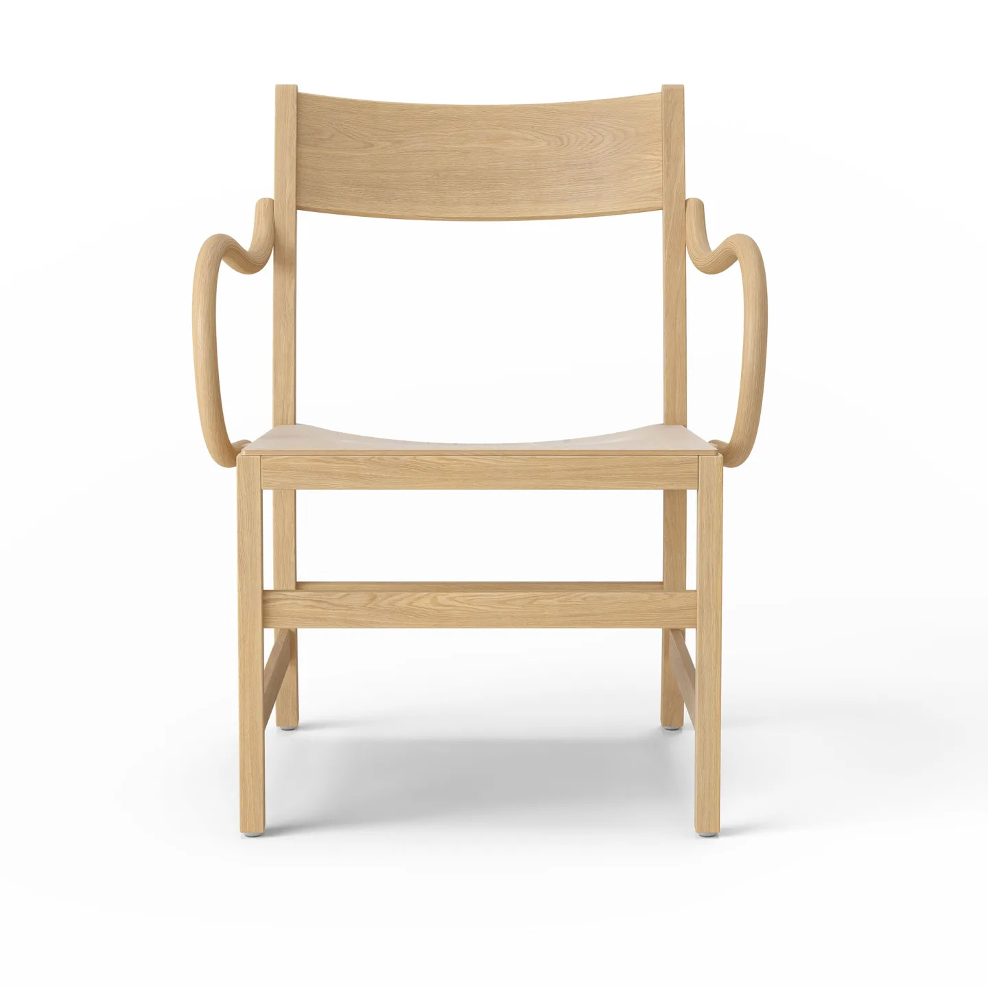 Massproductions - Waiter XL Easy Chair, Natural Oak, Utan klädsel - Fåtöljer - Chris Martin - Träfärgad - Trä