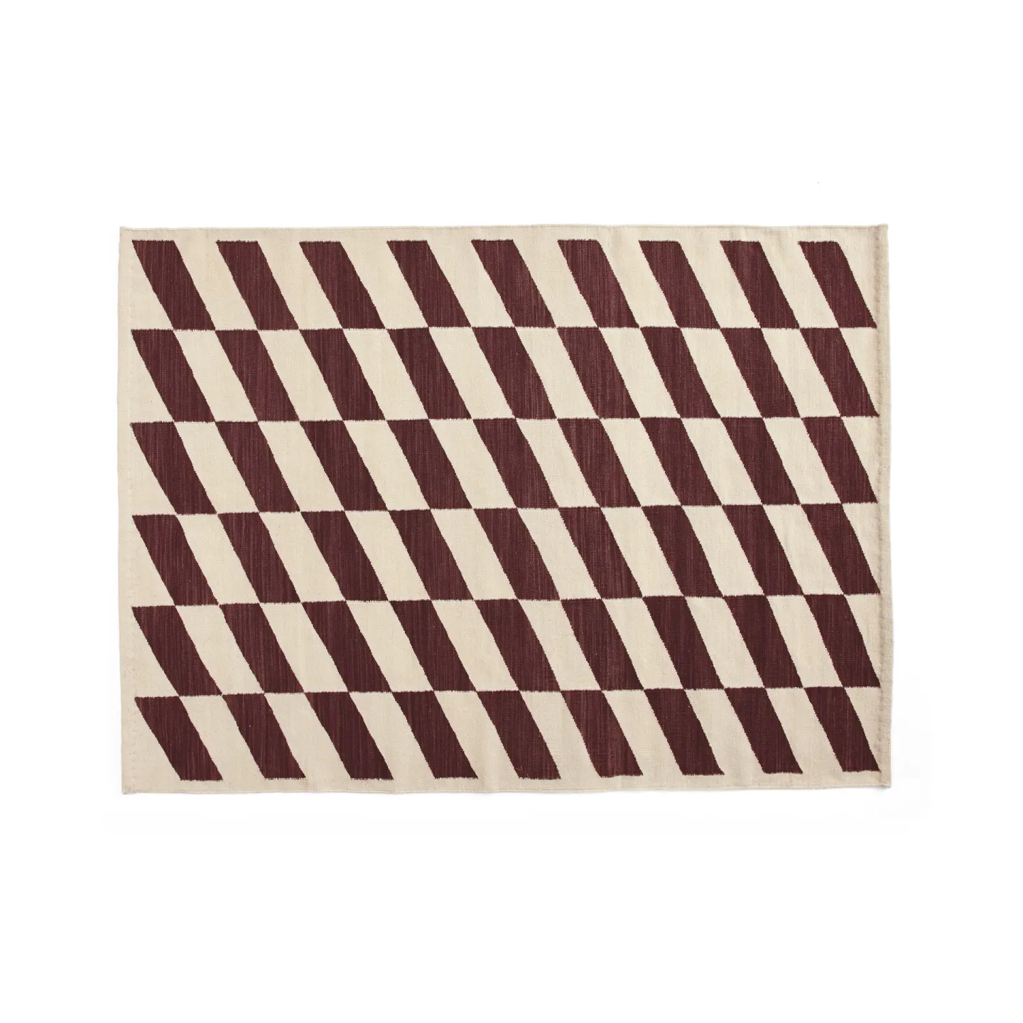 HAY Shift Kelim Teppich 140x200 cm Burgundy
