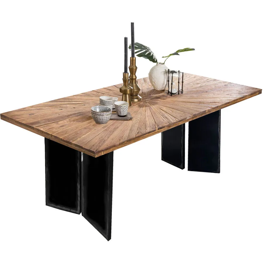 Esstisch Anter natur Teak Massivholz B 180 T 100 cm