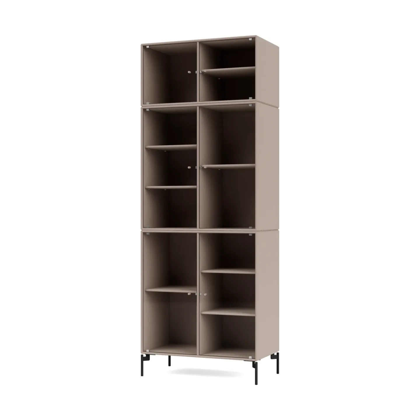 Montana Ripple IV Vitrinenschrank 69,6x187,2x38 cm Mushroom-Beine black