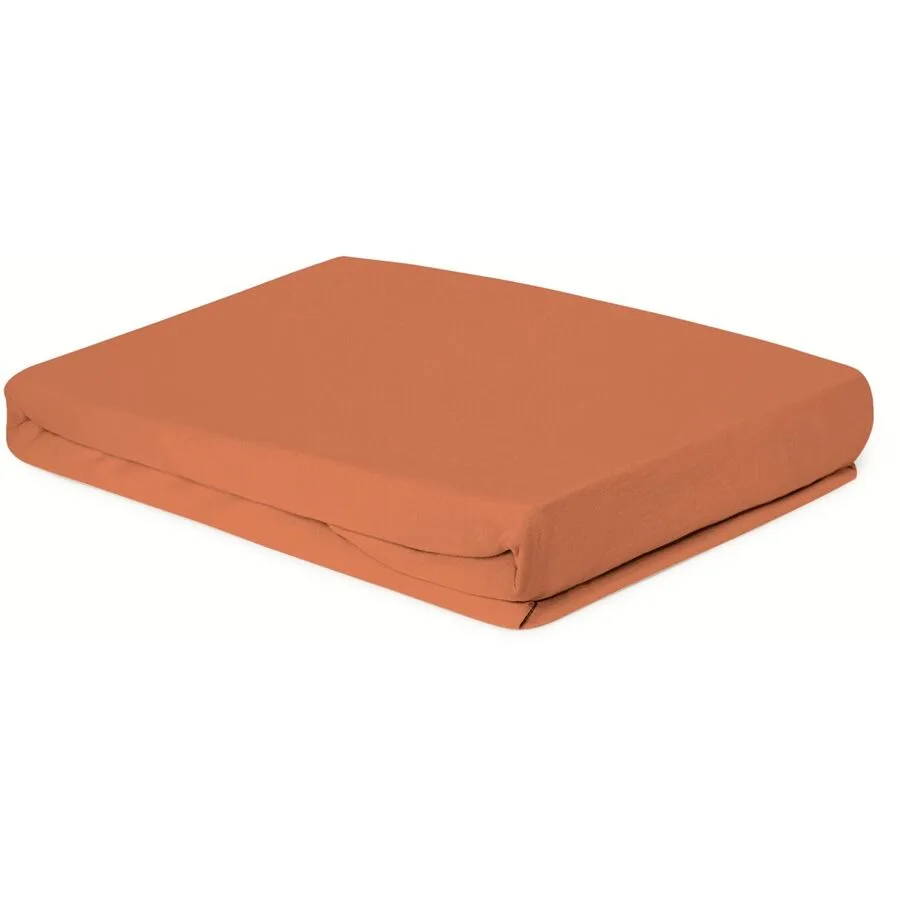 Fixleintuch Jael orange Baumwolle 90 cm - Material: 94% Baumwolle / 6% Elasthan