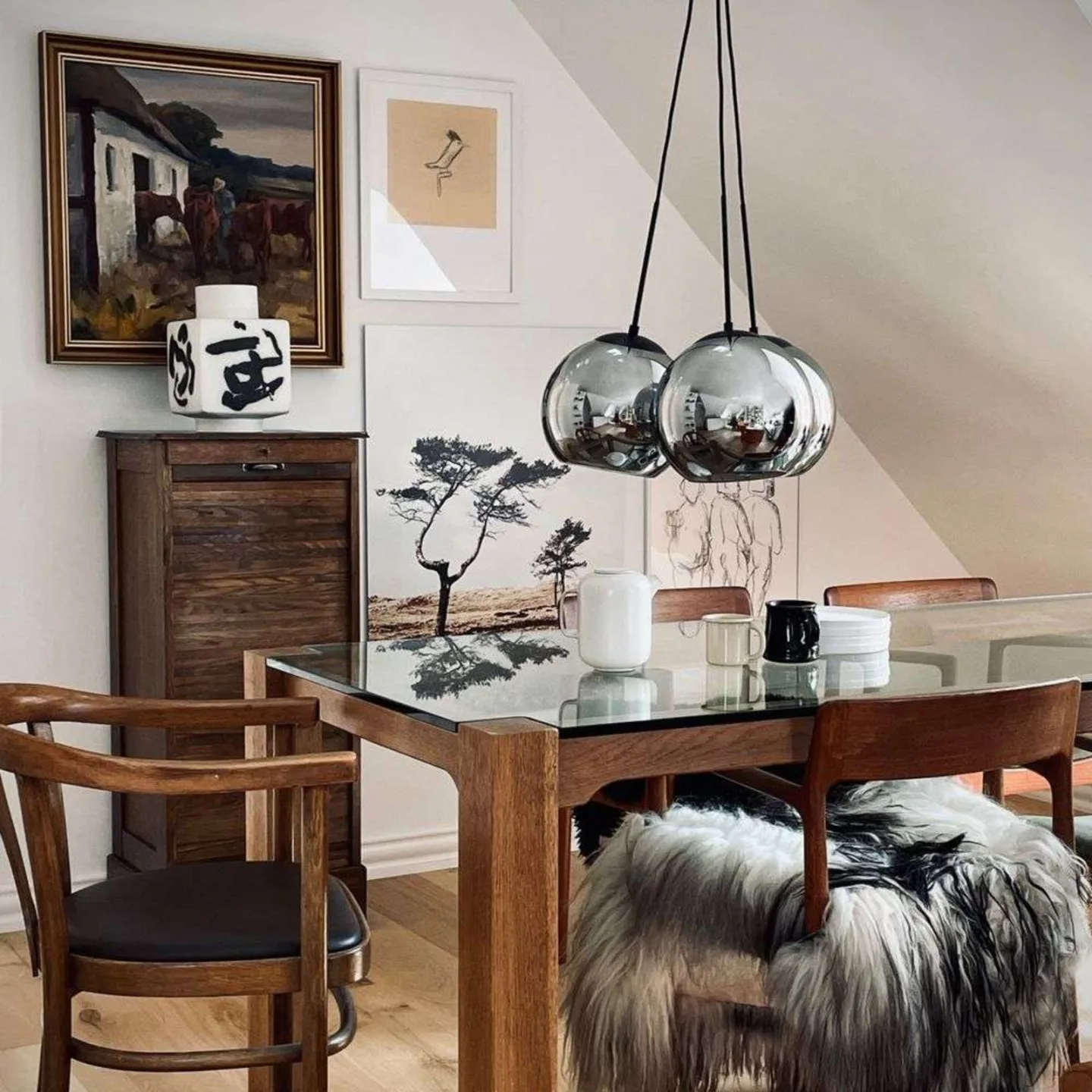 Harry 3 Pendelleuchte rauch/schwarz, 3-flg. - Dyberg Larsen - Wohnzimmer - Skandinavisch - Glas - Mehrflammig