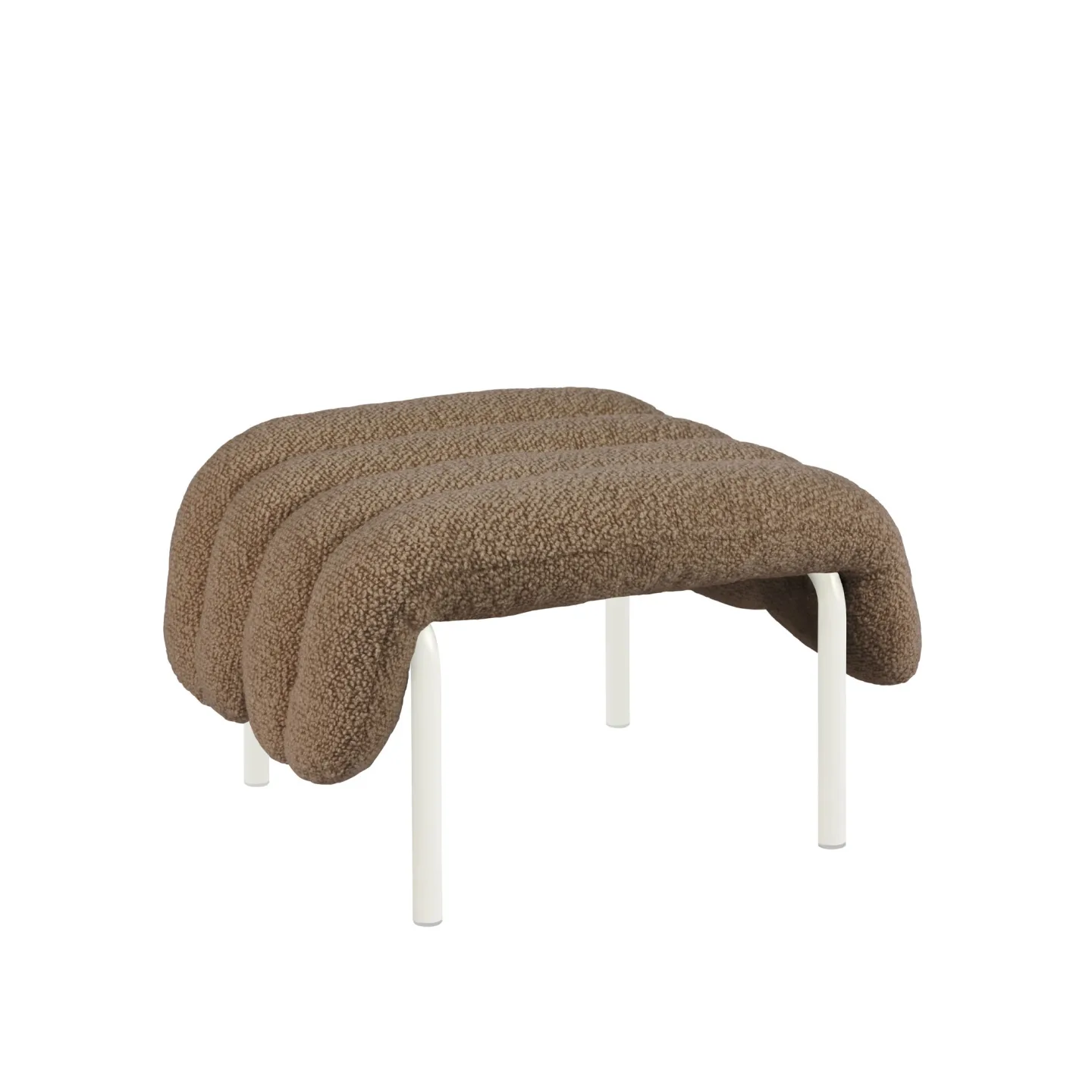 HEM - Puffy Ottoman - Sawdust/Cream - Fotpallar - Faye Toogood - Beige - Bomull/Naturmaterial/Metall/Syntetiskt/Skum/Plast