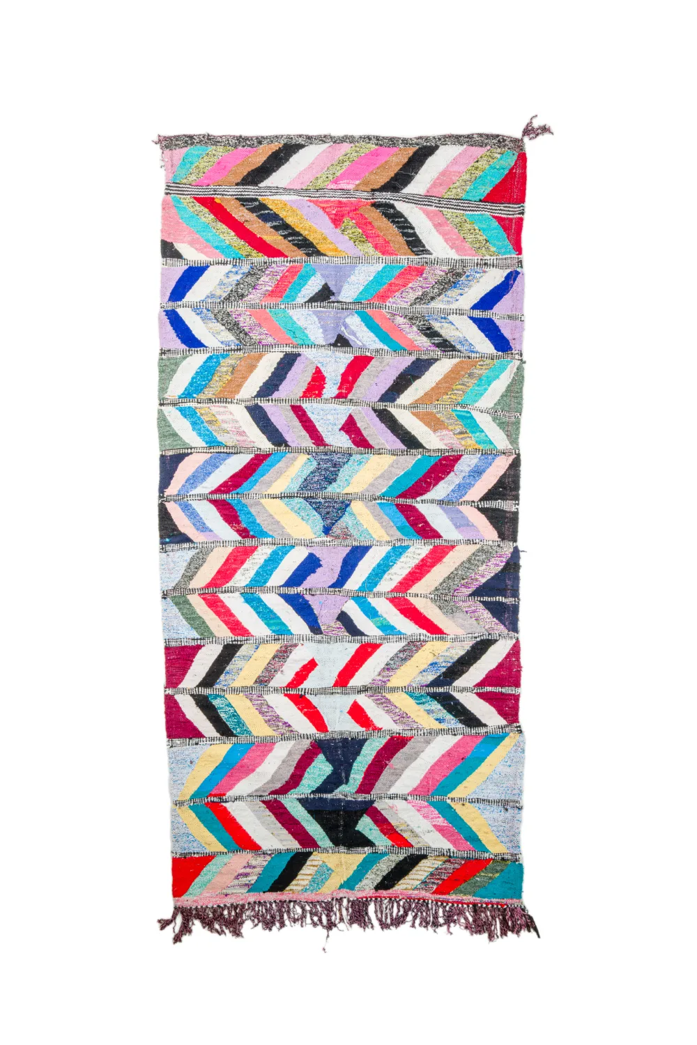 Marokkansk Boucherouite-teppe 150 x 320 cm (Størrelse: 150 x 320 cm)
