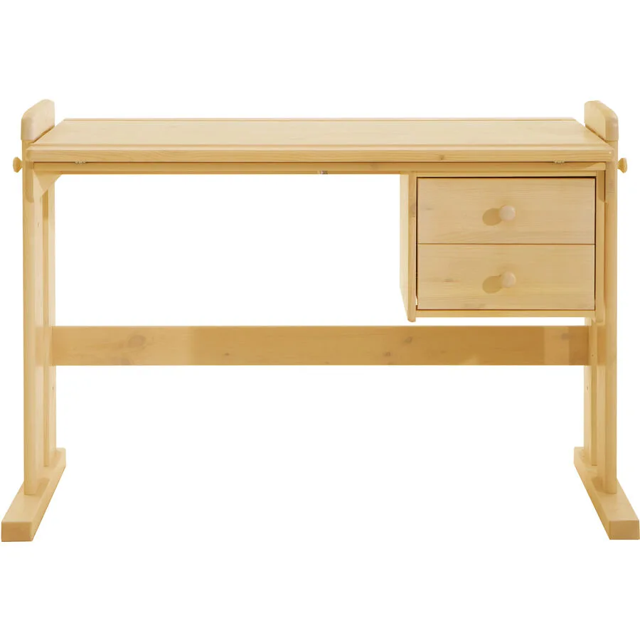 Schreibtisch Iris gelaugt Kiefer Höhenverstellbar B 121 T 60 cm
