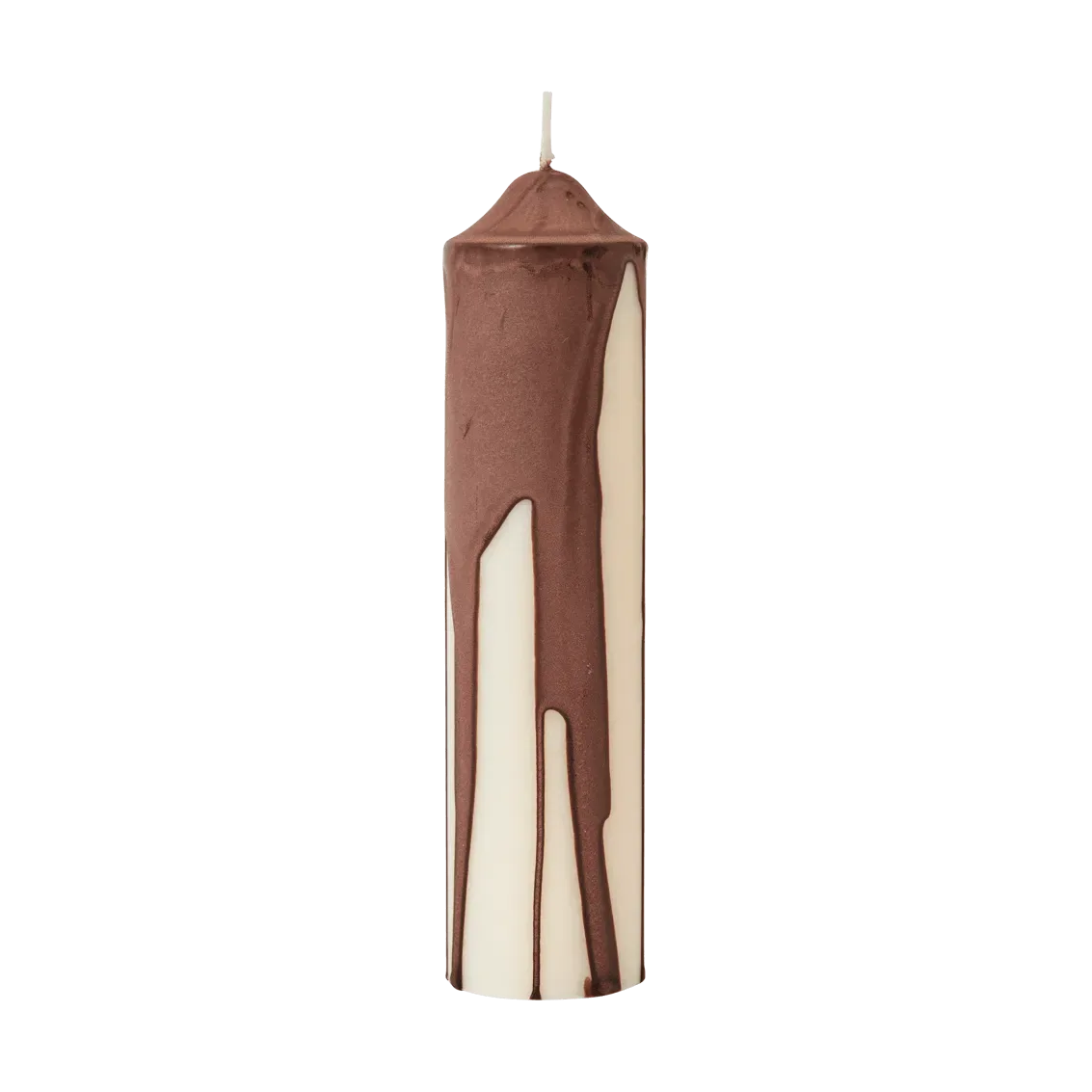 Ferm Living Dryp blockljus Dark Chocolate, 20 cm