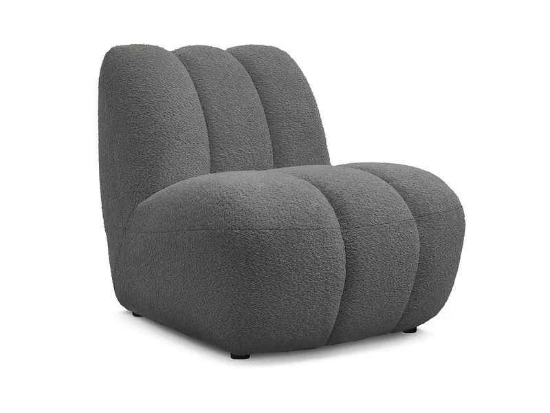 Sessel BOBOCHIC JANISSAIRE Boucle-Stoff dunkelgrau