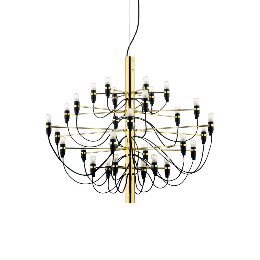 Flos 2097 Sarfatti Kronleuchter Messing 30 Lampen